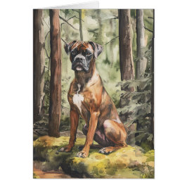 Brindle Boxer - 5" x 7" Art Kaart