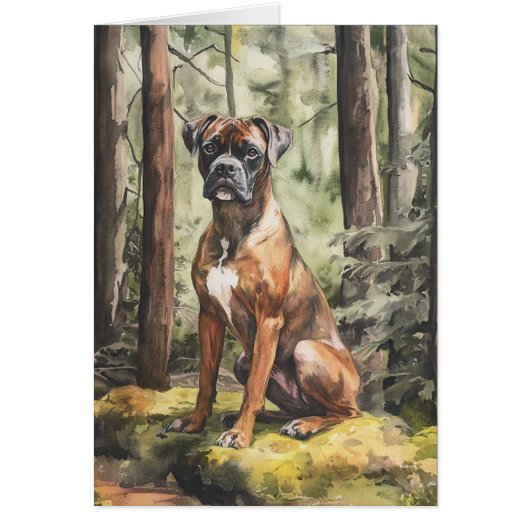 Brindle Boxer - 5" x 7" Art Kaart (Voorkant)