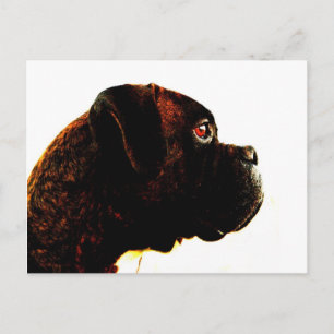 Brindle boxer-briefkaart briefkaart