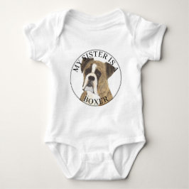 Brindle Boxer Dog Big Sister Romper