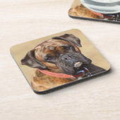 Brindle Boxer Dog Drankjes Onderzetter (Linkerzijde)