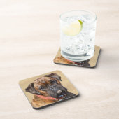 Brindle Boxer Dog Drankjes Onderzetter (Rechterzijde)