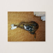 Brindle Boxer Dog Foto Puzzle Legpuzzel (Horizontaal)