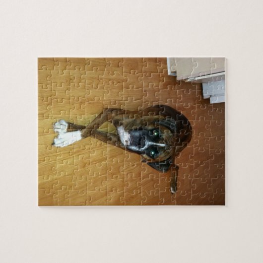 Brindle Boxer Dog Foto Puzzle Legpuzzel (Horizontaal)