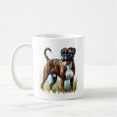 Brindle Boxer Dog in de Waterverf Koffiemok (Links)