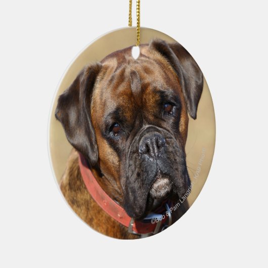 Brindle Boxer Dog Keramisch Ornament (Rechts)