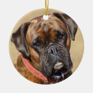 Brindle Boxer Dog Keramisch Ornament