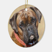 Brindle Boxer Dog Keramisch Ornament (Links)