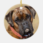 Brindle Boxer Dog Keramisch Ornament (Achterkant)