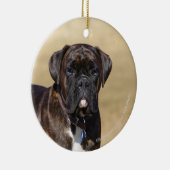 Brindle Boxer Dog Permanent Keramisch Ornament (Rechts)
