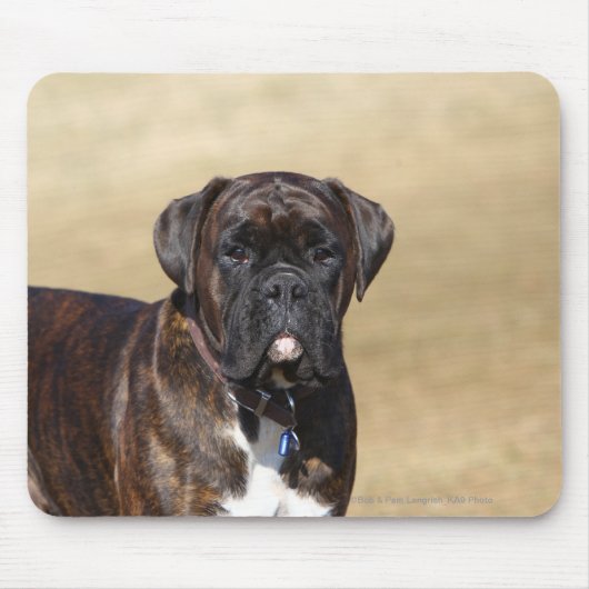 Brindle Boxer Dog Permanent Muismat (Voorkant)