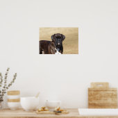 Brindle Boxer Dog Permanent Poster (Keuken)