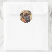 Brindle Boxer Dog Ronde Sticker (Tas)