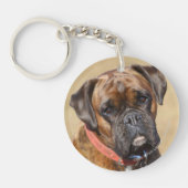 Brindle Boxer Dog Sleutelhanger (Voorkant)