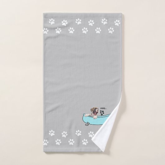 Brindle Boxer Dog Thleed Bathroom Decor - Grijs Bad Handdoek (Handdoek)