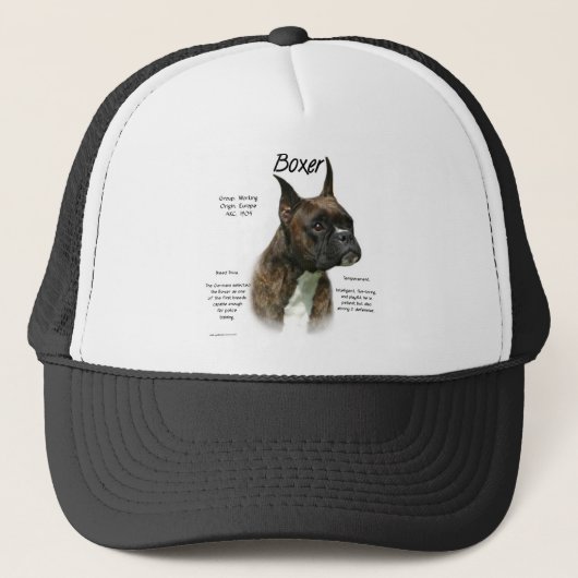 Brindle Boxer Geschiedenis Trucker Pet (Voorkant)