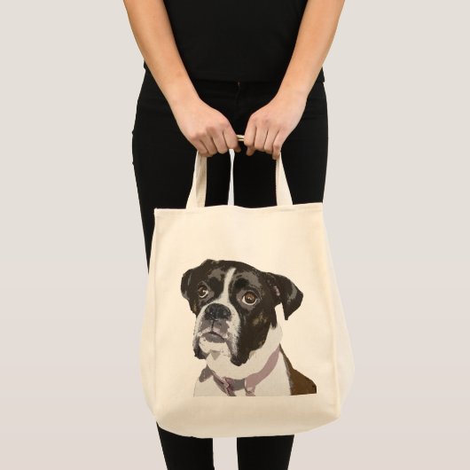 Brindle Boxer Gift Accessoire - Winkeltas Tote Bag (Voorkant (product))