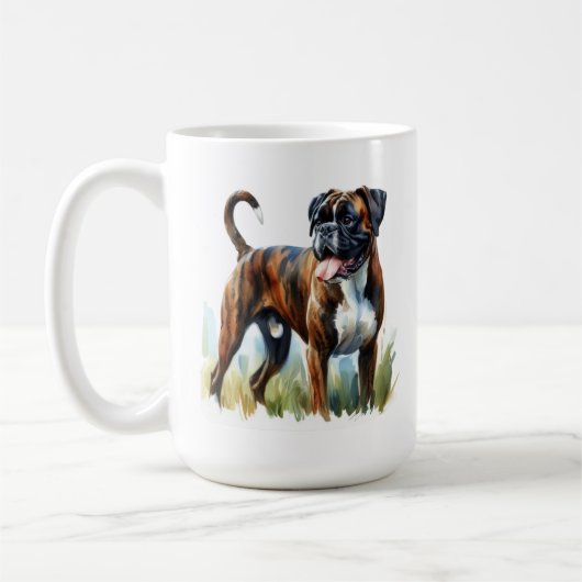 Brindle Boxer in de Waterverf Koffiemok (Links)