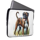 Brindle Boxer in de Waterverf Laptop Sleeve (Voorkant Rechts)
