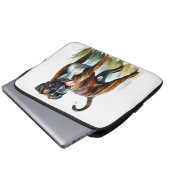Brindle Boxer in de Waterverf Laptop Sleeve (Voorkant onderkant)
