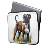 Brindle Boxer in de Waterverf Laptop Sleeve (Voorkant Links)
