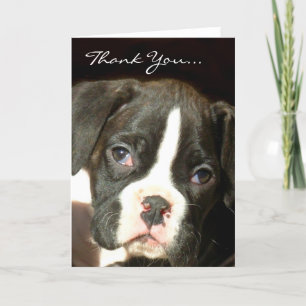 Brindle boxer puppy bedankkaart