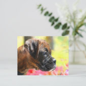 Brindle Boxer puppy briefkaart (Staand voorkant)