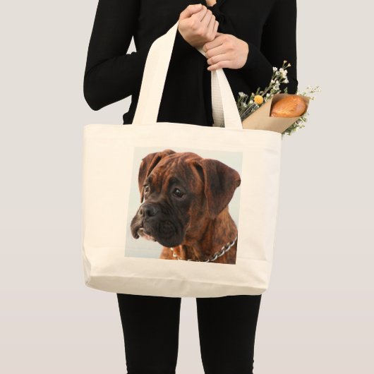 Brindle boxer puppy canvas tas (Voorkant (product))