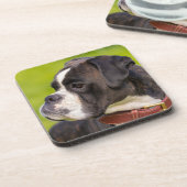 Brindle Boxer Puppy Dog Bier Onderzetter (Linkerzijde)