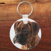 Brindle boxer puppy sleutelhanger (Voorkant)