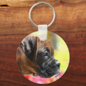 Brindle Boxer puppy sleutelhanger (Voorkant)