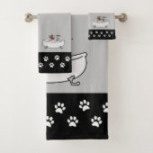 Brindle Boxer Puppy - Thleed Bathroom Decor - Grij Bad Handdoek (Insitu)