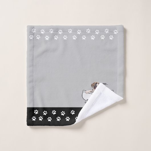 Brindle Boxer Puppy - Thleed Bathroom Decor - Grij Bad Handdoek (Wasdoekje)