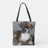 Brindle Boxer Puppy Tote Bag (Achterkant)