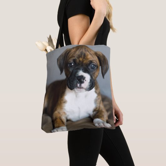 Brindle Boxer Puppy Tote Bag (Dichtbij)