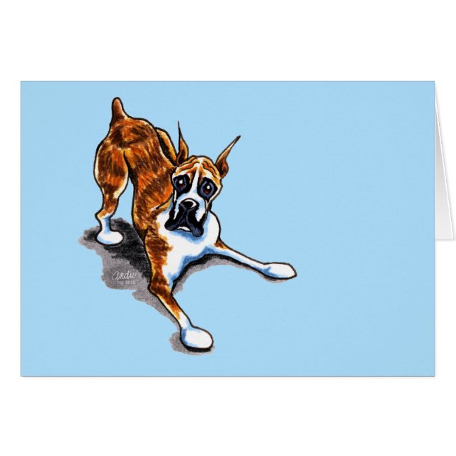 Brindle Boxer Wanna Play (Voorkant Horizontaal)