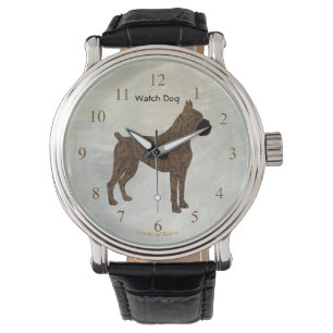 Brindle Boxer Watch Dog Horloge