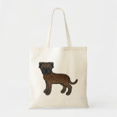 Brindle Bullmastiff Cartoon Dog Tote Bag (Voorkant)