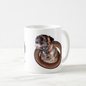 Brindle Bullmastiff Gifts Coffee Mok met Big Dog (Voorkant rechts)