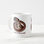 Brindle Bullmastiff Gifts Coffee Mok met Big Dog (Voorkant links)
