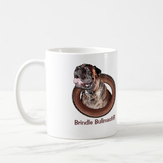 Brindle Bullmastiff Gifts Coffee Mok met Big Dog (Links)