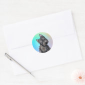 Brindle Cairn Terrier Ronde Sticker (Envelop)