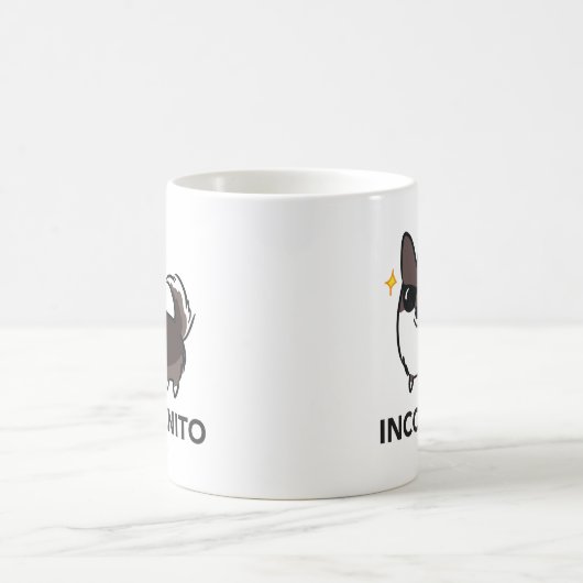 Brindle Cardigan Corgi Incorgnito Mok (Center)