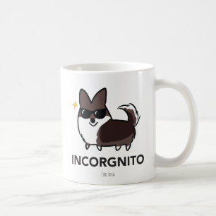 Brindle Cardigan Corgi Incorgnito Mok