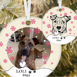 Brindle Dog gepersonaliseerde handtekening Keramisch Ornament