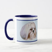 Brindle en White Shih Tzu Dog Mok (Links)