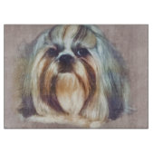 Brindle en White Shih Tzu Dog Snijplank (Voorkant)