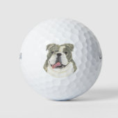 Brindle English Bulldog Golfballen (Voorkant)