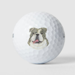 Brindle English Bulldog Golfballen