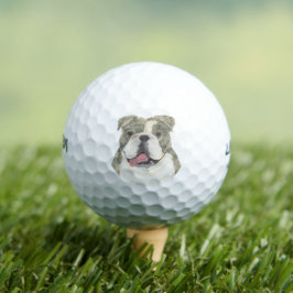 Brindle English Bulldog Golfballen